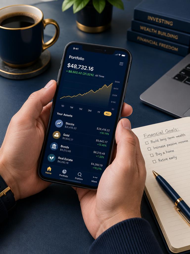 Tracking a portfolio on a phone